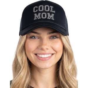 image:imageFunky Junque Bachelorette Trucker Hat for Women  Rhinestone Cowgirl Cap Bridal Shower Gifts Bride Party FavorsCool Mom Black
