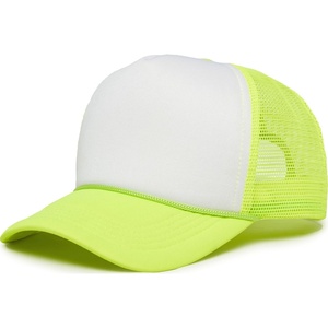 image:imageFunky Junque Blank Mesh Foam Lightweight Snapback Trucker Hat  Lightweight Foam Trucker Hat with Breathable Mesh Back Golf Beach and Street Style Trendy Trucker Hats for MenWhiteNeon Yellow