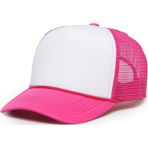 image:imageFunky Junque Blank Mesh Foam Lightweight Snapback Trucker Hat  Lightweight Foam Trucker Hat with Breathable Mesh Back Golf Beach and Street Style Trendy Trucker Hats for MenWhiteHot Pink