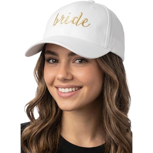 image:imageFunky Junque Bride Baseball Cap Embroidered Cotton Bachelorette Hat  Soft cotton bride cap with embroidered cursive lettering for bridal showers bachelorette parties engagements amp weddings1 Bride  White W Gold