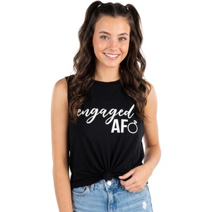 image:imageFunky Junque Bride Tank Top for Women  Bachelorette Party Favors Wedding Shirt Bridal Wifey Tee Bride ShirtsEngaged Af  Black