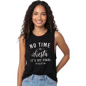 image:imageFunky Junque Bride Tank Top for Women  Bachelorette Party Favors Wedding Shirt Bridal Wifey Tee Bride ShirtsNo Time to Siesta Its My Final Fiesta  Black