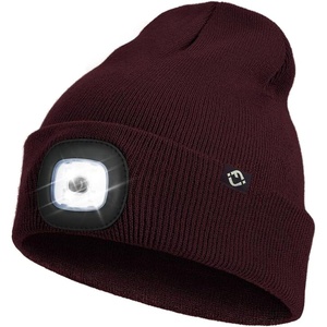 image:imageFunky Junque LED Light Beanie  Light GreyBrown