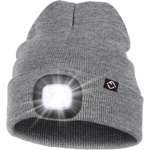 image:imageFunky Junque LED Light Beanie  Light GreyLight Gray