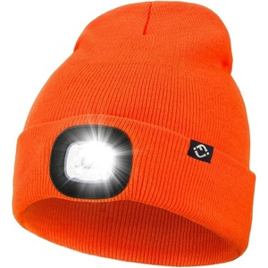 image:imageFunky Junque LED Light Beanie  Light GreyNeon Orange