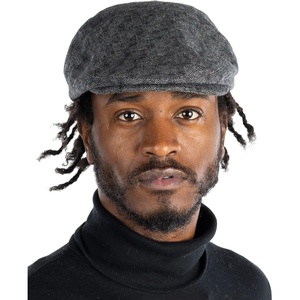 image:imageFunky Junque Mens Classic Wool Blend Newsboy Tweed Flat Cap  Stylish Vintage HatBlack Brushed Check Slim