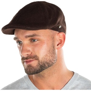 image:imageFunky Junque Mens Classic Wool Blend Newsboy Tweed Flat Cap  Stylish Vintage HatBrown