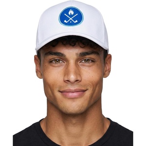 image:imageFunky Junque Mens Golf Hat Breathable Performance Baseball Cap  Lightweight golf hat with breathable eyelet ventilation for rounds gym sessions active days amp outdoor sportCrossed Golf Clubs White