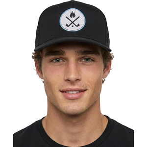 image:imageFunky Junque Mens Golf Hat Breathable Performance Baseball Cap  Lightweight golf hat with breathable eyelet ventilation for rounds gym sessions active days amp outdoor sportCrossed Golf Clubs Black