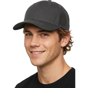 image:imageFunky Junque Mens Mesh Trucker Hat Breathable Snapback Cap  Cotton front trucker hat with ventilated mesh back for hiking fishing BBQs ballgames amp outdoor golfGrey