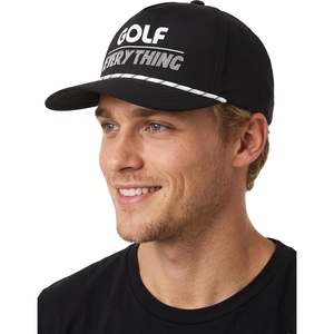 image:imageFunky Junque Mens Rope Golf Hat Vintage Snapback Trucker Cap  Moisturewicking rope golf hat with adjustable snapback for fairways weekend adventures sport amp lifestyleGolf Over Everything  Black Cap BlackWhite Rope