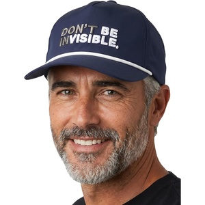 image:imageFunky Junque Mens Rope Golf Hat Vintage Snapback Trucker Cap  Moisturewicking rope golf hat with adjustable snapback for fairways weekend adventures sport amp lifestyleDont Be Invisible  Navy Cap White Rope