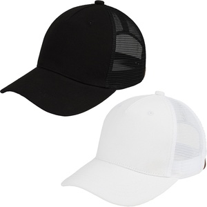 image:imageFunky Junque Mesh Mens American Flag Trucker Hat  Lightweight Cotton Cap with Sun Protection Golf Beach and Vacation Trendy Caps for Men2 Pack Solid  Black  White