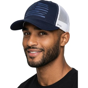 image:imageFunky Junque Mesh Mens American Flag Trucker Hat  Lightweight Cotton Cap with Sun Protection Golf Beach and Vacation Trendy Caps for MenAmerican Flag  NavyWhite