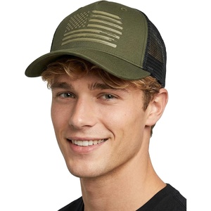 image:imageFunky Junque Mesh Mens American Flag Trucker Hat  Lightweight Cotton Cap with Sun Protection Golf Beach and Vacation Trendy Caps for MenAmerican Flag  OliveBlack