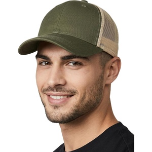 image:imageFunky Junque Mesh Mens American Flag Trucker Hat  Lightweight Cotton Cap with Sun Protection Golf Beach and Vacation Trendy Caps for MenOliveBeige