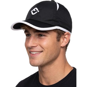 image:imageFunky Junque Mesh Tennis Hat Breathable Snapback Athletic Cap  Breathable polyester tennis hat with ventilated mesh panels for pickleball running golf gym amp athletic wearBlack White Trim