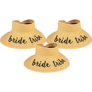 image:imageFunky Junque Packable Straw Sun Hat Womens Wide Brim Ponytail  Foldable straw hat with rollup design for beach days gardening travel amp outdoor adventures3 Pack Bride Tribe