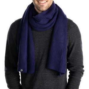 image:imageFunky Junque Premium Ribbed Knit Winter Scarf  Luxurious Warmth  Fathers Day Gift  for MenNavy Blue