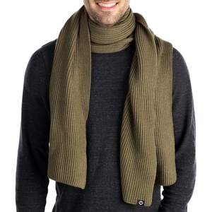 image:imageFunky Junque Premium Ribbed Knit Winter Scarf  Luxurious Warmth  Fathers Day Gift  for MenOlive