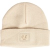image:imageFunky Junque Adorable Newborn Baby Smiley Face Beanie  Soft Knit Winter Hat with Premium Suede PatchBeige