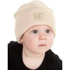 image:imageFunky Junque Adorable Newborn Baby Smiley Face Beanie  Soft Knit Winter Hat with Premium Suede PatchCrown  WhitePurple