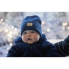 image:imageFunky Junque Adorable Newborn Baby Smiley Face Beanie  Soft Knit Winter Hat with Premium Suede PatchNavy