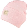 image:imageFunky Junque Adorable Newborn Baby Smiley Face Beanie  Soft Knit Winter Hat with Premium Suede PatchPale Pink