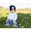 image:imageFunky Junque Adorable Newborn Baby Smiley Face Beanie  Soft Knit Winter Hat with Premium Suede PatchSmiley  IvoryPink