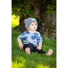 image:imageFunky Junque Adorable Newborn Baby Smiley Face Beanie  Soft Knit Winter Hat with Premium Suede PatchSmiley  IvoryPink