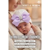 image:imageFunky Junque Baby Girl Newborn Beanie with Rhinestone Trim Bow  Soft Infant Hospital Hat for Nursery and Coming Home OutfitWhite  Lavender Ribbon Bow
