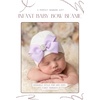 image:imageFunky Junque Baby Girl Newborn Beanie with Rhinestone Trim Bow  Soft Infant Hospital Hat for Nursery and Coming Home OutfitWhite  Lavender Ribbon Bow