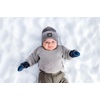 image:imageFunky Junque Baby Hats 012 Months Smiley Face Beanie Warm Soft Knit Toddler Beanie Winter Cap for Infants UnisexGrey Square Patch