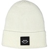 image:imageFunky Junque Baby Hats 012 Months Smiley Face Beanie Warm Soft Knit Toddler Beanie Winter Cap for Infants UnisexWhite Square Patch