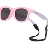 image:imageFunky Junque Baby Sunglasses Strap Unbreakable Toddler Shades  Bendable polycarbonate baby sunglasses with adjustable strap for swimming surfing kayaking amp beach daysPink PurpleSmoke Lenses