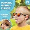 image:imageFunky Junque Baby Sunglasses Strap Unbreakable Toddler Shades  Bendable polycarbonate baby sunglasses with adjustable strap for swimming surfing kayaking amp beach daysBlackOrange Mirror Lenses