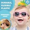 image:imageFunky Junque Baby Sunglasses Strap Unbreakable Toddler Shades  Bendable polycarbonate baby sunglasses with adjustable strap for swimming surfing kayaking amp beach daysPink PurpleSmoke Lenses