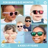 image:imageFunky Junque Baby Sunglasses Strap Unbreakable Toddler Shades  Bendable polycarbonate baby sunglasses with adjustable strap for swimming surfing kayaking amp beach daysBlackOrange Mirror Lenses