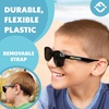 image:imageFunky Junque Baby Sunglasses Strap Unbreakable Toddler Shades  Bendable polycarbonate baby sunglasses with adjustable strap for swimming surfing kayaking amp beach daysBlackSmoke Mirror Lenses