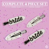 image:imageFunky Junque Bride Hair Clips  4 Pack Bachelorette Party Favors Bridal Shower Makeup Beauty Set  Bride  BlackBride  Black