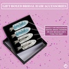 image:imageFunky Junque Bride Hair Clips  4 Pack Bachelorette Party Favors Bridal Shower Makeup Beauty Set  Bride  BlackBride  Light Blue