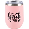 image:imageFunky Junque Insulated Wine Tumbler  Bride Tribe BlackPink  Doublewall insulated wine tumbler with leakproof lid amp straws for weddings bachelorette parties bridal showers amp toastsBride Tribe PinkBlack