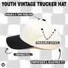 image:imageFunky Junque Kids 2 Tone Trucker Snapback Hat  Soft Cotton Trucker Hat with Adjustable Snapback Everyday Play and Gifting Cute Trucker Hats for KidsBlackBeige