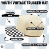 image:imageFunky Junque Kids 2 Tone Trucker Snapback Hat  Soft Cotton Trucker Hat with Adjustable Snapback Everyday Play and Gifting Cute Trucker Hats for KidsChecker Print  BlackBeige