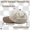image:imageFunky Junque Kids 2 Tone Trucker Snapback Hat  Soft Cotton Trucker Hat with Adjustable Snapback Everyday Play and Gifting Cute Trucker Hats for KidsKhakiBeige