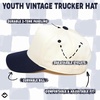 image:imageFunky Junque Kids 2 Tone Trucker Snapback Hat  Soft Cotton Trucker Hat with Adjustable Snapback Everyday Play and Gifting Cute Trucker Hats for KidsNavyBeige