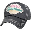 image:imageFunky Junque Kids Baseball Cap Embroidered Toddler Snapback Hat  Soft cotton kids cap with embroidered designs for park days school playtime vacations amp birthday giftsHello Sunshine  Black 59