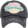 image:imageFunky Junque Kids Baseball Cap Embroidered Toddler Snapback Hat  Soft cotton kids cap with embroidered designs for park days school playtime vacations amp birthday giftsHello Sunshine  Black 59