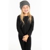 image:imageFunky Junque Kids Ribbed Beanie Hat  Soft Knit Winter Hat for Girls amp Boys Ages 29 Warm Toddler Beanie Youth Toboggan1 Black 1 Charcoal 2 Pack