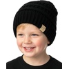 image:imageFunky Junque Kids Ribbed Beanie Hat  Soft Knit Winter Hat for Girls amp Boys Ages 29 Warm Toddler Beanie Youth TobogganBlack